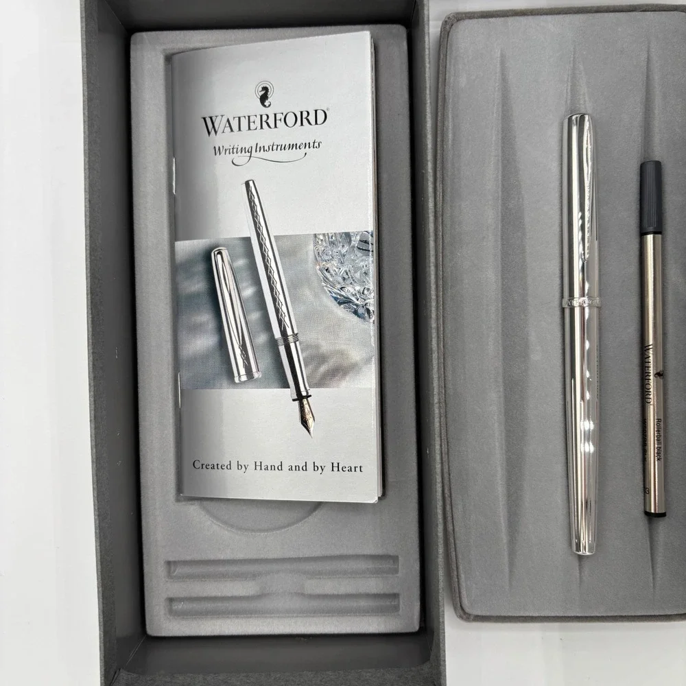 Waterford Silver Glen Guilloche Rollerball Pen W407 | NEW in Box Graduation gift
